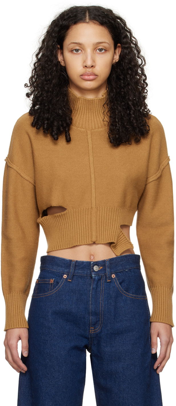 Sveter Maison Margiela MM6 Boxy Sweater Béžová | S52HA0283 S18444, 0