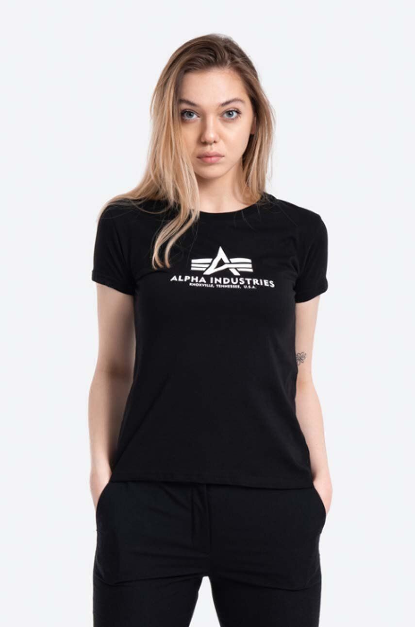 Tričko Alpha Industries Alpha Industries New Basic T-Shirt Čierna | 196051.03, 0