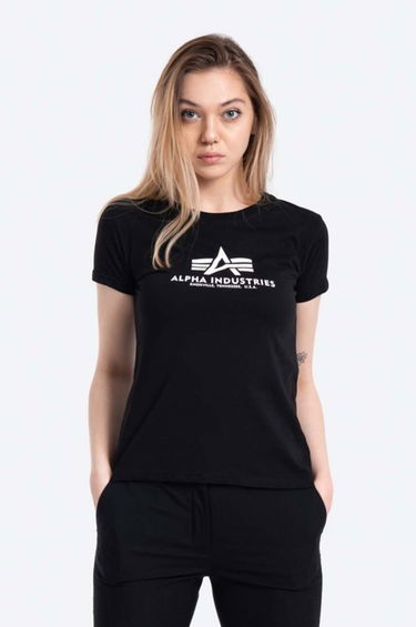 Tričko Alpha Industries Alpha Industries New Basic T-Shirt Čierna | 196051.03, 0