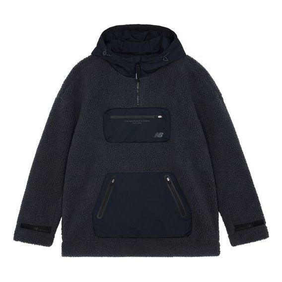 Mikina New Balance Fleece Overhead Hoodie Navy | 5CB42143-CHL