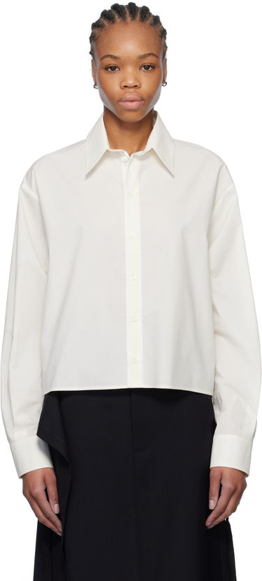 Košeľa Maison Margiela MM6 Maison Margiela Spliced Cotton Poplin Cropped Shirt Biela | S52DT0042 M35256, 0