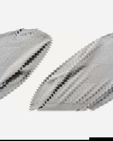 Sveter Carhartt WIP Bishop Textured Paneled Knit Crewneck Sweater Šedá | I035591 3GEXX, 1