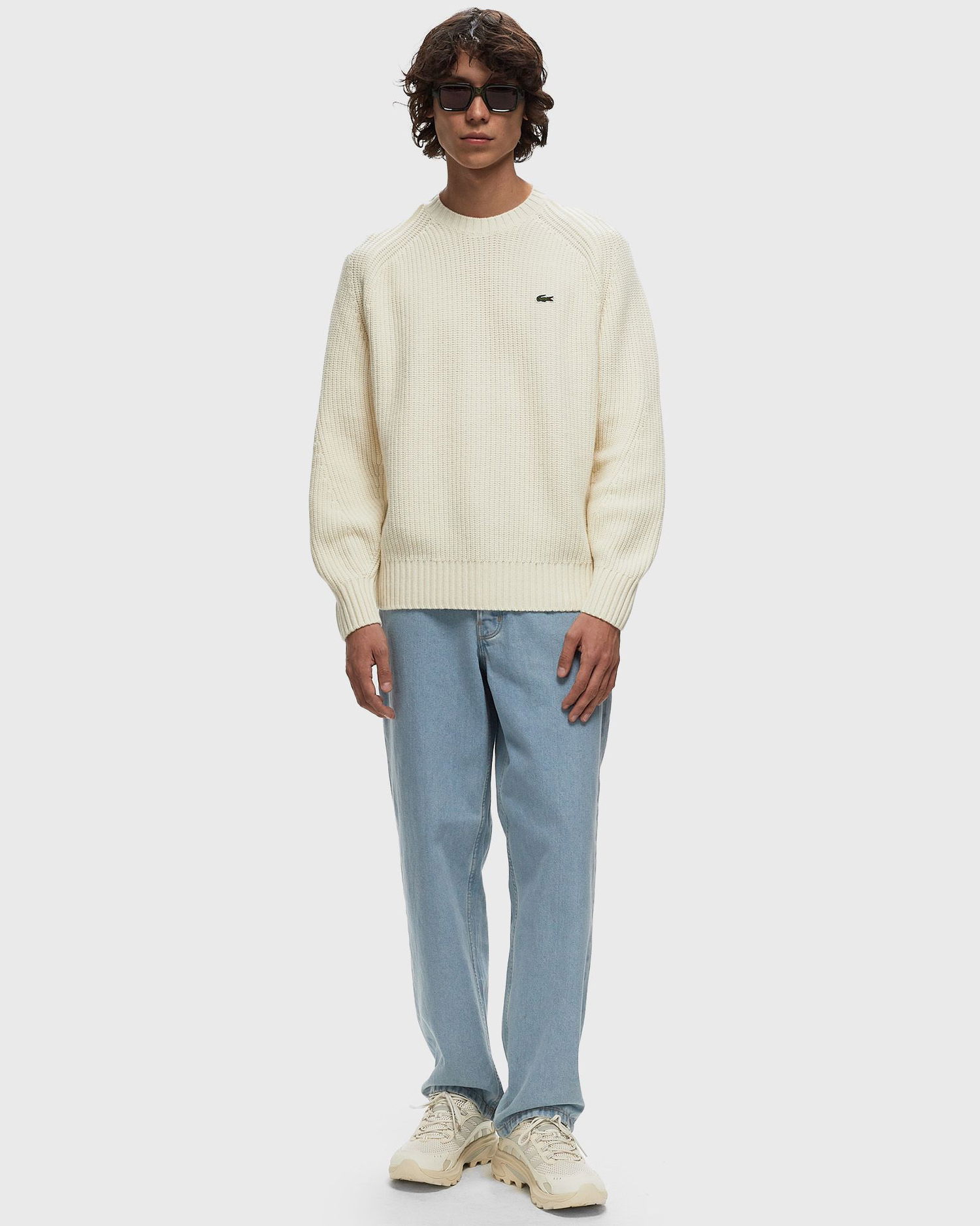Sveter Lacoste Crewneck Sweater Béžová | AH3142-XFJ, 1