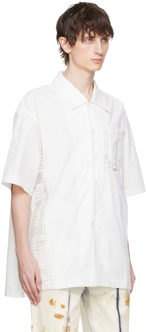 Košeľa Feng Chen Wang Feng Chen Wang Paneled Shirt Biela | FUS17SR04W, 1