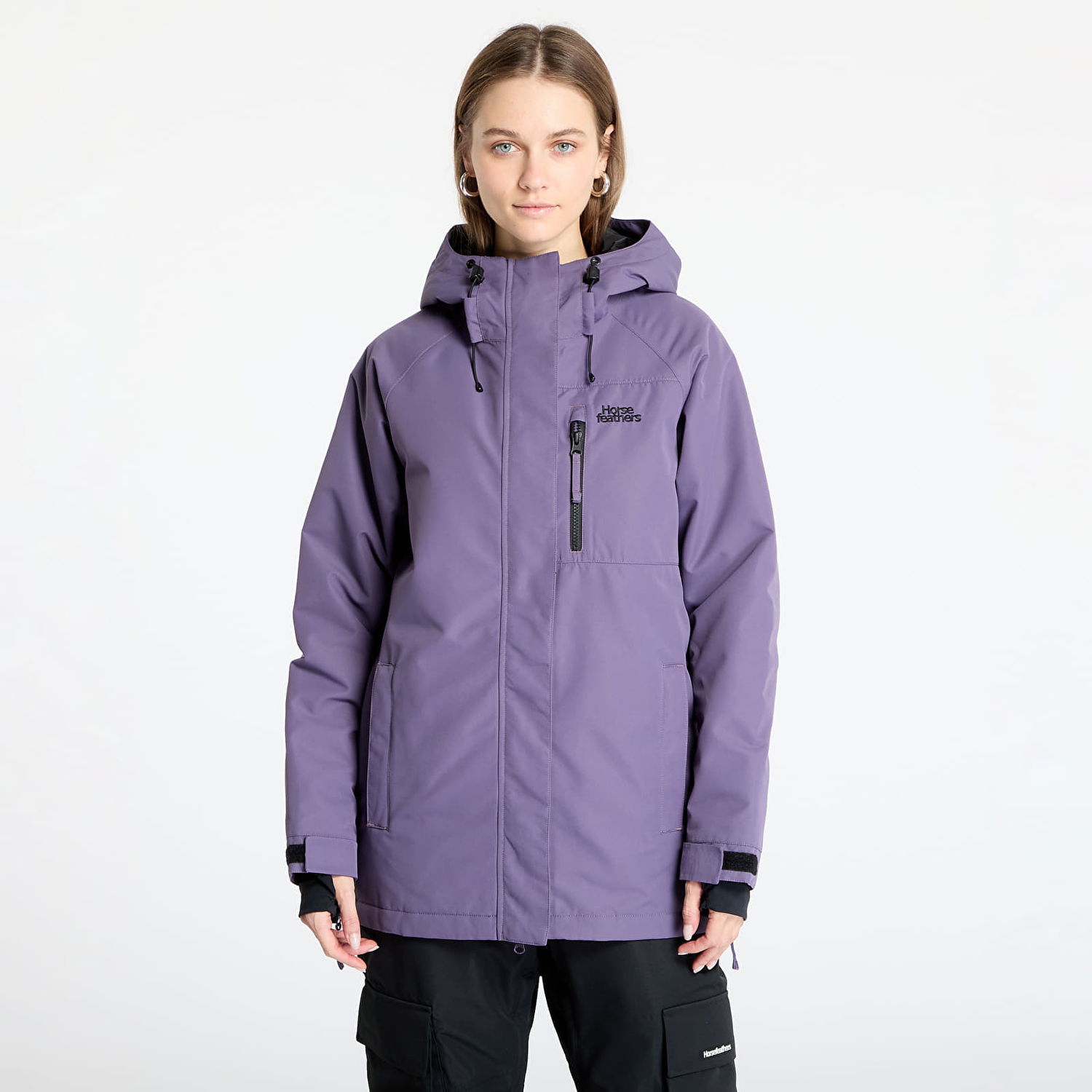 Parka Horsefeathers Purple Winter Jacket Elara Fialová | OW222D, 0