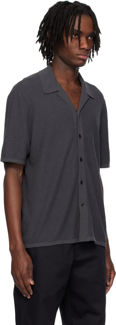 Košeľa rag & bone Rag & Bone Avery Zig-Zag Polo Šedá | MBS25S036YF36, 1