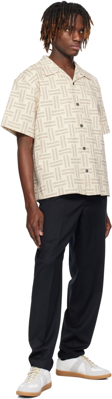 Košeľa KENZO Kenzo Paris 'KENZO Weave' Short Sleeve Shirt Béžová | FF55CH1109JF, 3