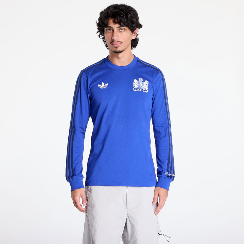 Tričko adidas Originals Manchester United George Best Long Sleeve Jersey Modrá | IV7536