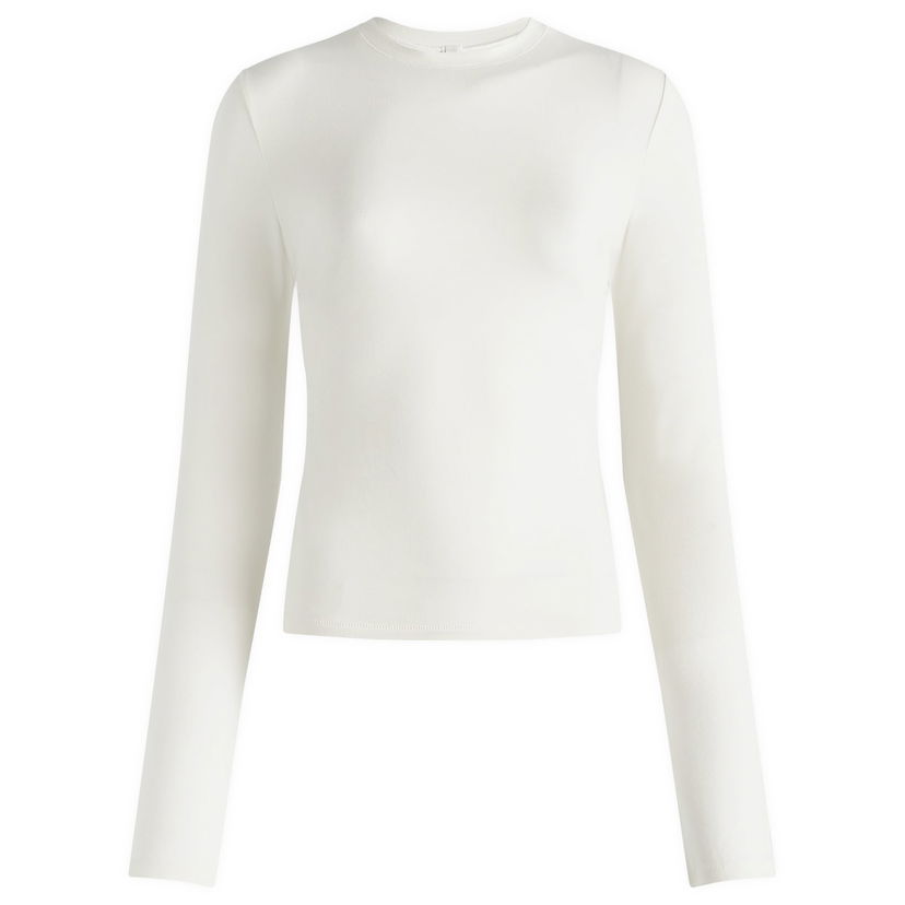 Tričko SKIMS SKIMS Cotton Jersey Long Sleeve T-Shirt, Size Medium Biela | AP-TSH-0647-MBL