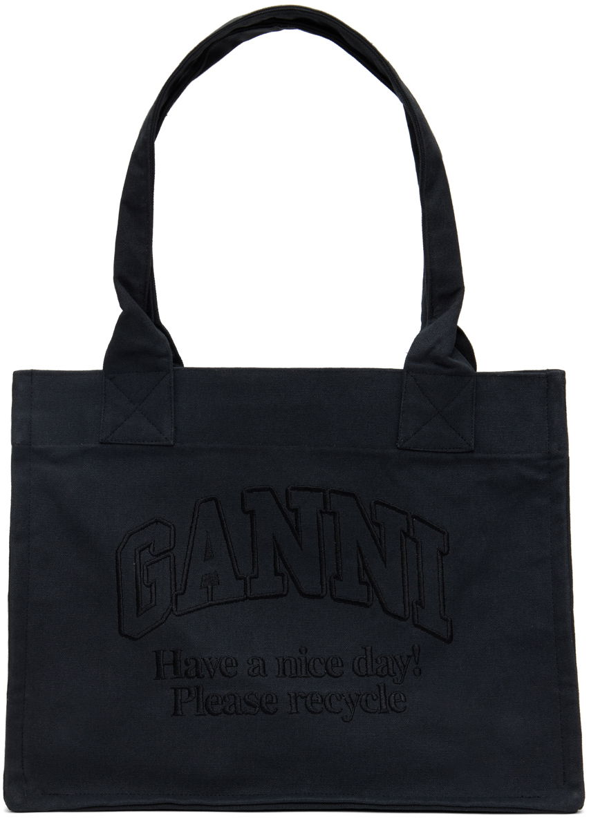 Tote bag GANNI GANNI Large Easy Tote Bag Čierna | A5577, 0