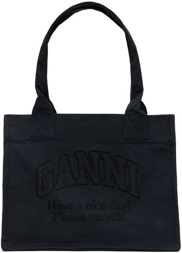 Tote bag GANNI GANNI Large Easy Tote Bag Čierna | A5577, 0