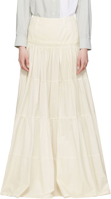 Sukňa Maison Margiela MM6 Maison Margiela Light Cotton Poplin Tiered Maxi Skirt Béžová | S62MI0031 M35458, 0