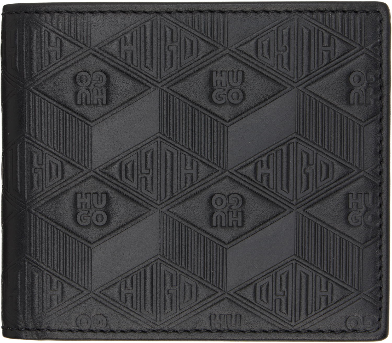 Peňaženka BOSS Hugo Embossed Leather Wallet Čierna | 50542006, 0