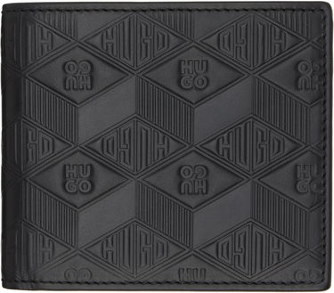 Peňaženka BOSS Hugo Embossed Leather Wallet Čierna | 50542006, 0