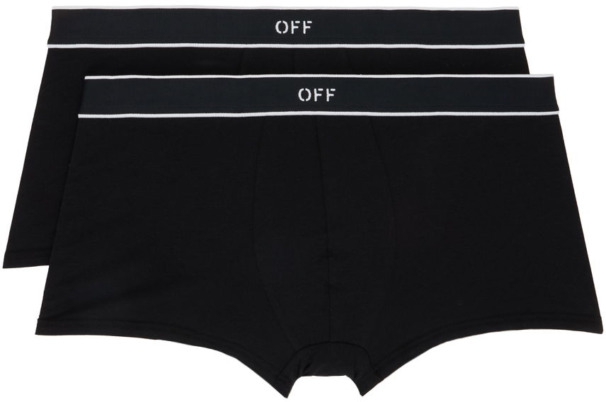Boxerky Off-White Two-Pack Stamp Logo Boxers Čierna | OMUH007S24JER0011001, 0