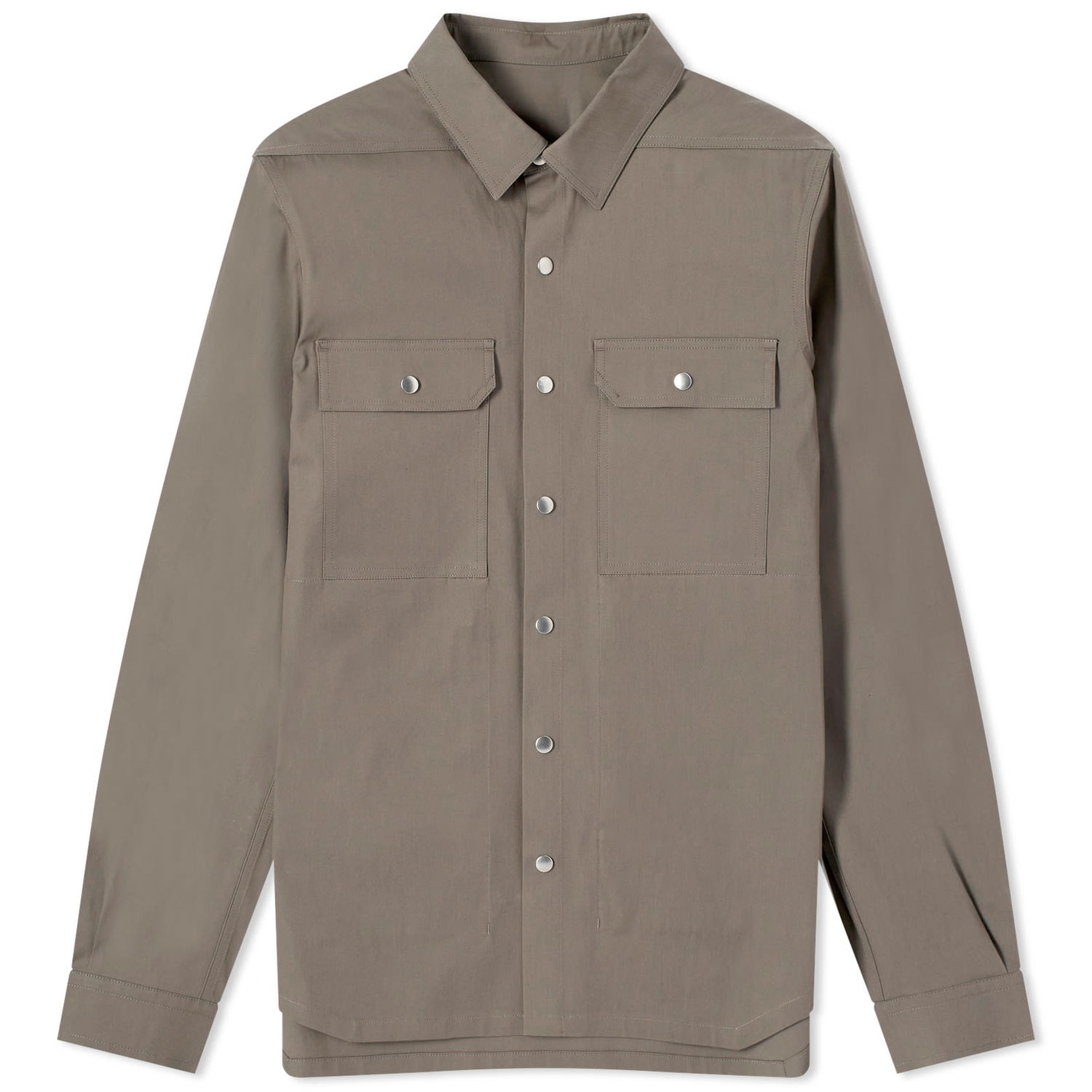 Kabáty Rick Owens Heavy Cotton Outershirt Šedá | RU01D3729-TE-34, 0