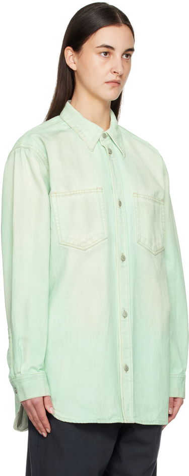 Košeľa Acne Studios Acne Studios Faded Denim Shirt Zelené | CB0102-, 1