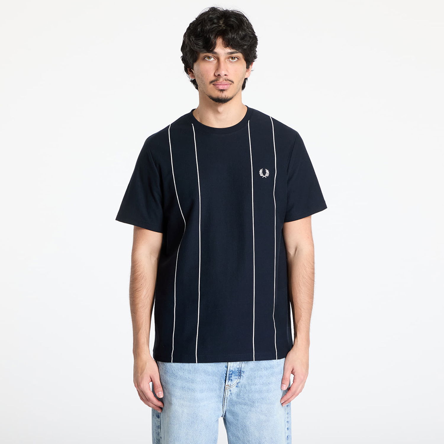 Tričko Fred Perry Fred Perry Pinstripe T-Shirt Navy | M9859 608, 0
