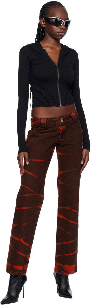 Džínsy Miaou Miaou Toni Tie-Dye Jeans Červená | 1037RWDRED, 3