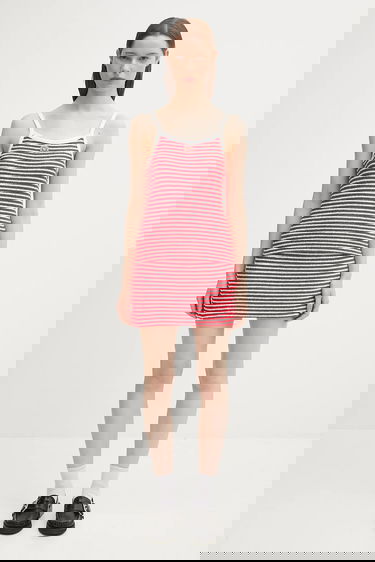 Sukňa Sporty & Rich Sporty & Rich Striped Terry Aline Mini Skirt Červená | SK017602300ST67, 4