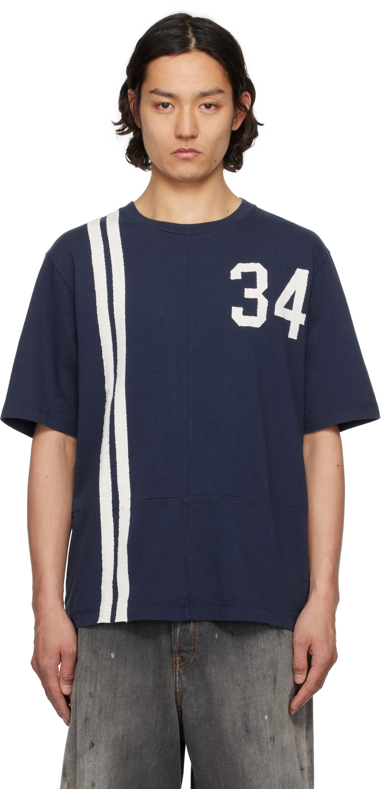 Tričko Ambush Ambush Panelled T-Shirt Navy | 12115322, 0