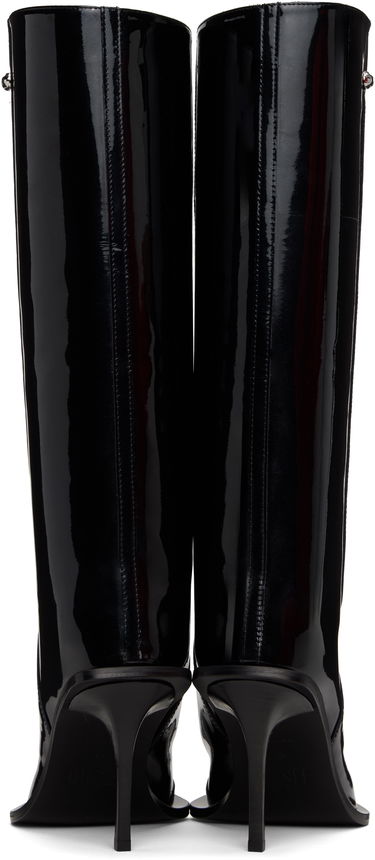 Tenisky a topánky Diesel Black Patent Leather Pointed Toe Boots Čierna | Y03461 PS598, 1
