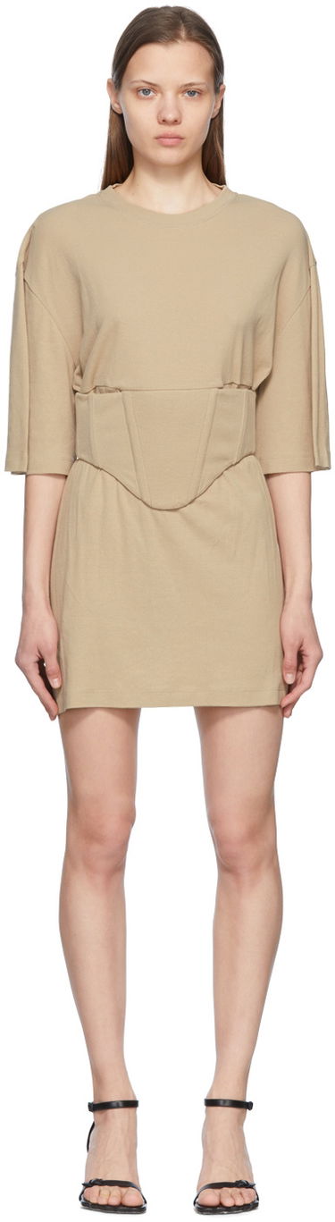 Šaty Dion Lee Cotton Mini Dress With Corset Béžová | A9847S22, 0
