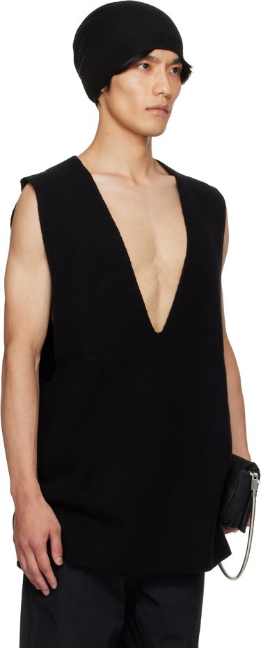 Tielko Rick Owens Rick Owens Concordians V-Neck Tank Top Čierna | RU02E1683 CHWSR, 1