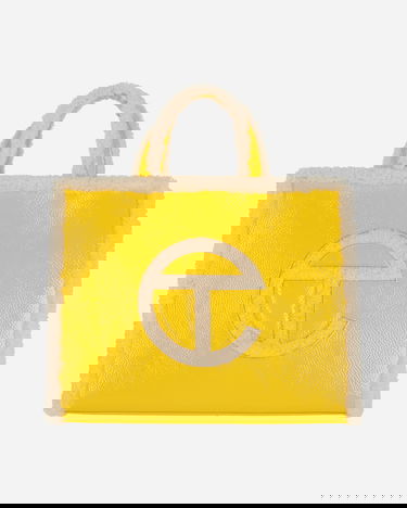 Tote bag UGG Telfar Medium Crinkle Leather Shopper "Taxi" Žltá | 1155851 TAX, 0