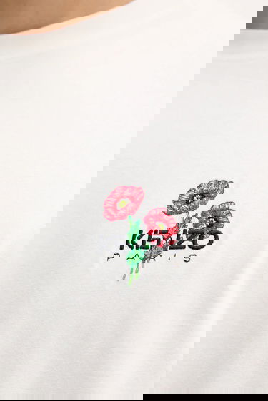 Tričko KENZO Kenzo Floral Applique T-Shirt Biela | FF65TS2594SG, 4