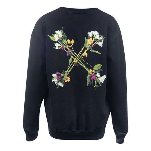 Sveter Off-White Off-White Floral Arrows Hoodie Čierna | OWBA046E20JER0011055