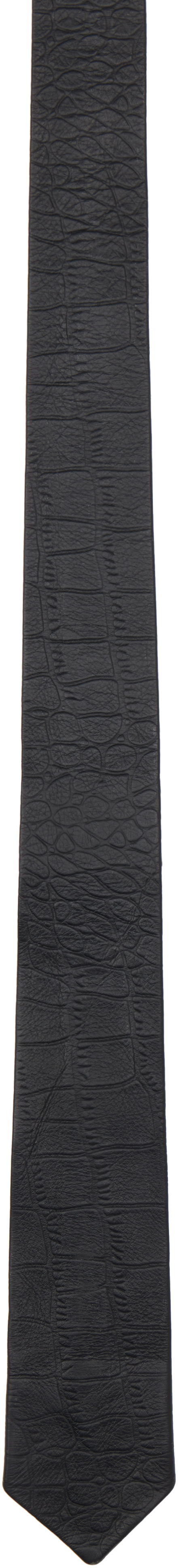 Opasok VEERT Croco Leather Tie Čierna | VR325BL1, 0