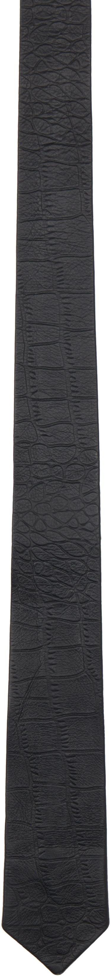 Opasok VEERT Croco Leather Tie Čierna | VR325BL1, 0