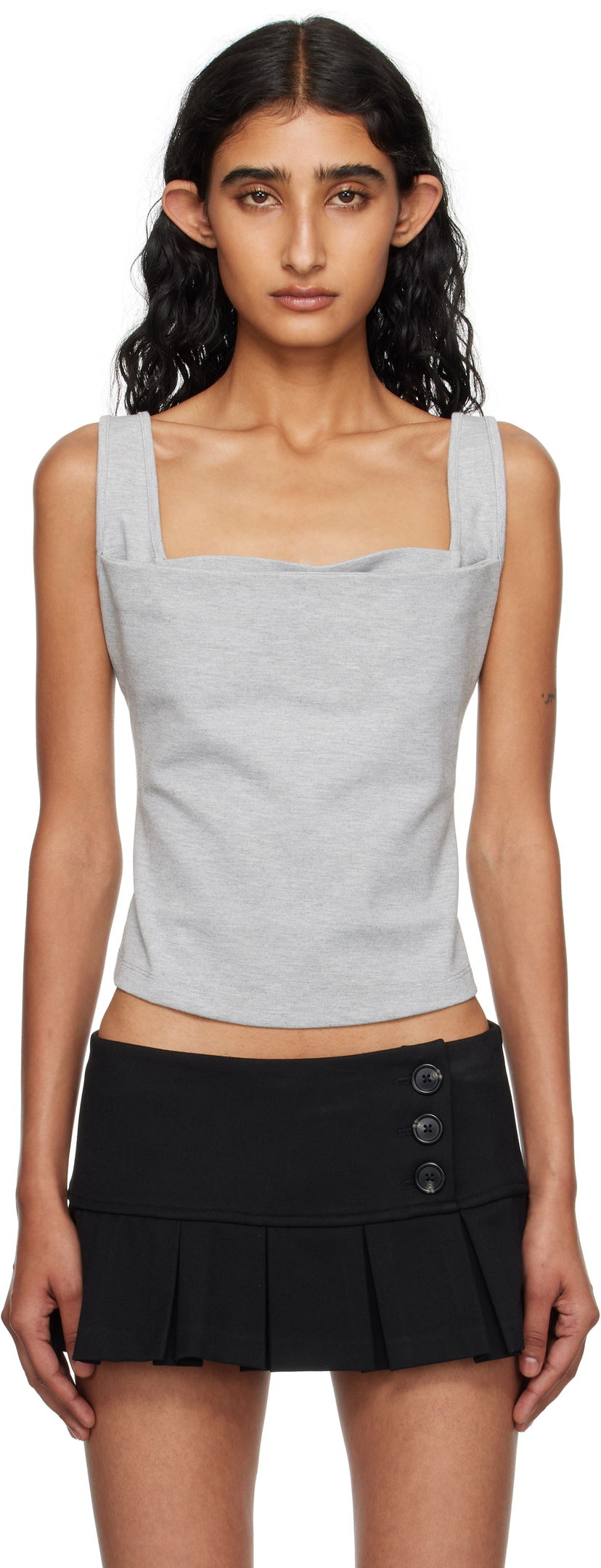Tielko Miaou Miaou Luna Cowl Neck Tank Top Šedá | 7110PONHEG