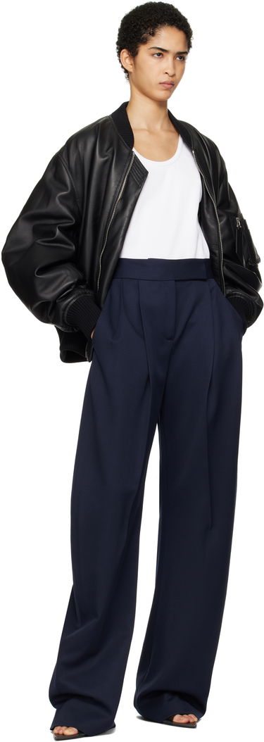 Nohavice The Attico Attico Long Pleated Trousers Navy | 250WCP00102 WWW046AA, 3