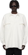 ESSENTIALS Long-Sleeve Oxford Shirt with Flap Pockets