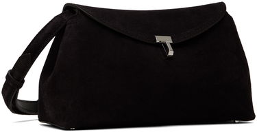 Kabelka TOTEME TOTEME T-Lock Suede Clutch Čierna | 234-WAL944-LE0004, 1