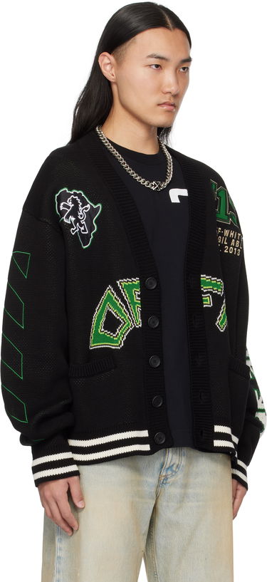 Sveter Off-White Varsity Cardigan Čierna | OMHB019S25KNI0021057, 1