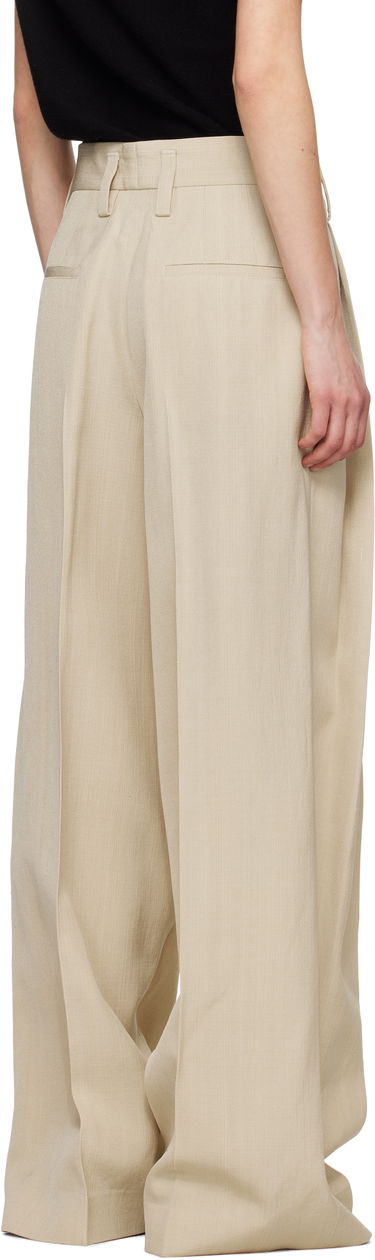 Nohavice Jil Sander Jil Sander Voluminous Pleated Trousers Béžová | J03KA0292_J65005, 2