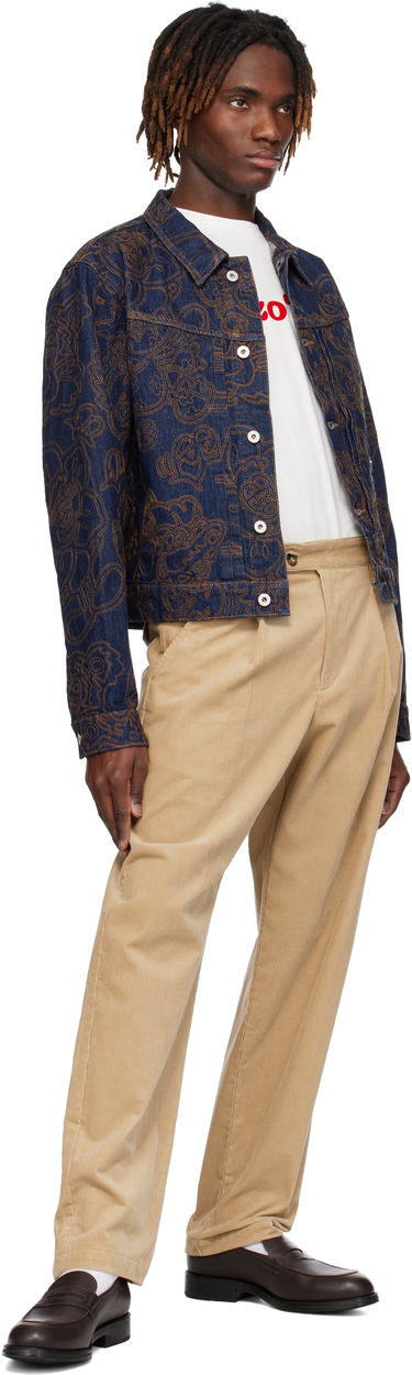 Bunda KENZO Kenzo Paris VERDY Edition Embroidered Denim Trucker Jacket Modrá | FF55DV3096V1, 3