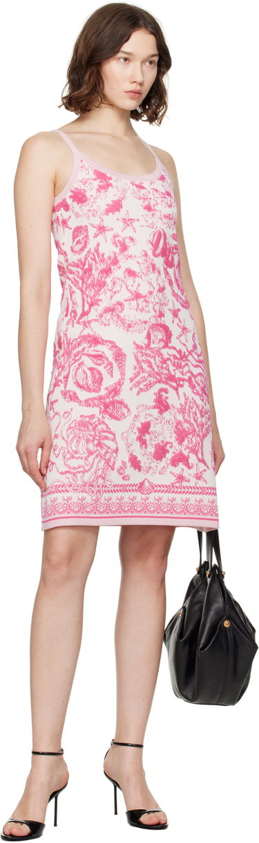 Šaty Versace Versace Underwater Barocco A-Line Knit Minidress Ružová | 1020361_1A14732, 3