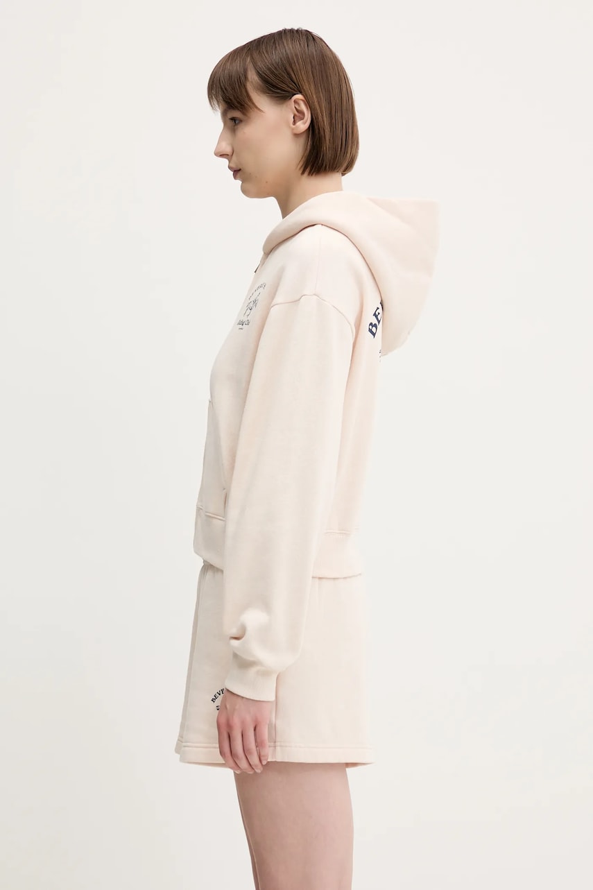 Mikina Sporty & Rich Sporty & Rich BH Riding Club Cropped Zip Hoodie Béžová | ST083626255CR01, 1