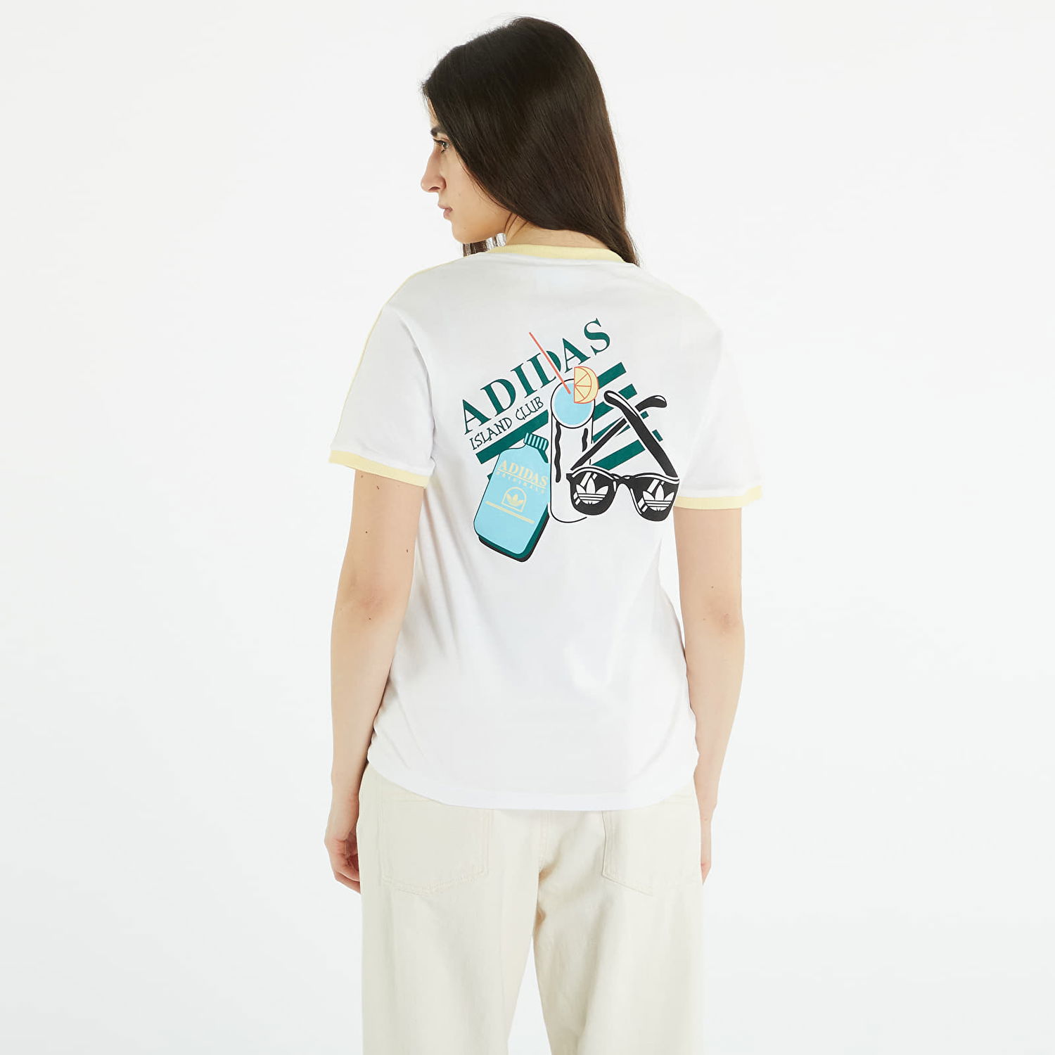 Tričko adidas Originals 3-Stripe Cali Tee Biela | IC3098, 1