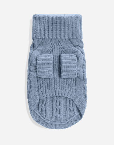 Sveter Dolce & Gabbana Dolce & Gabbana Cable Knit Wool Dog Sweater Modrá | GX09KCJFMMDB3784, 1