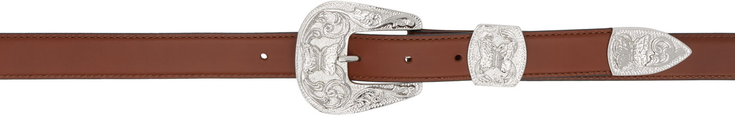 Opasok Needles NEEDLES Papillon Western Tip Belt Hnedá | QV025, 0