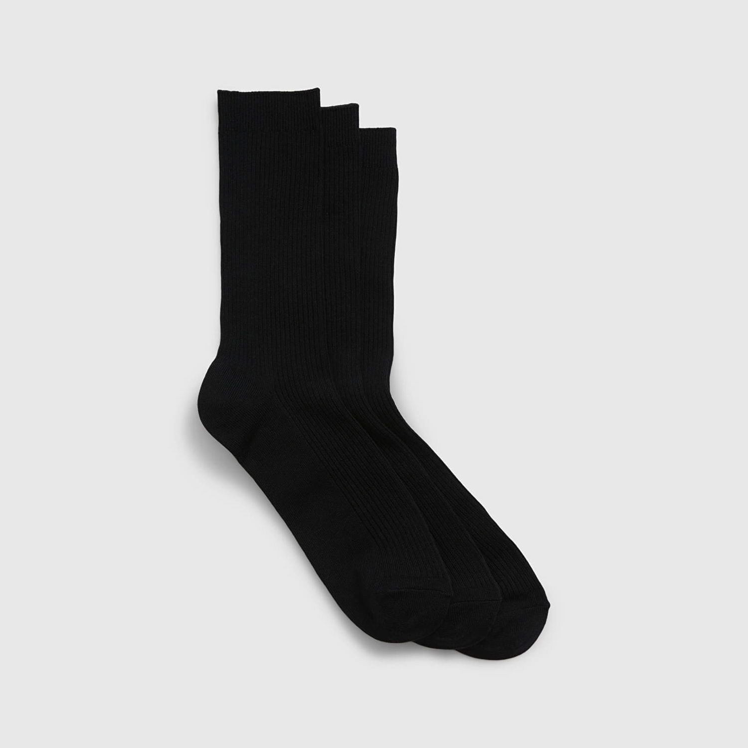 Ponožky GAP Basic Crew Socks 3-Pack True Black V2 Čierna | 733789-02, 0