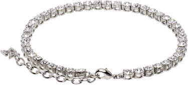 Náramok Amina Muaddi Muaddi Silver Tennis Chain Anklet Metalická | TENNIS ANKLET, 1