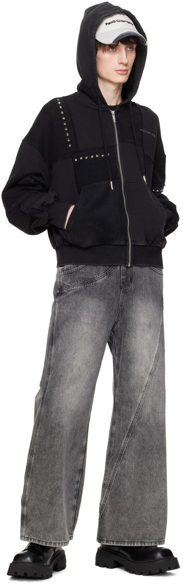 Džínsy Feng Chen Wang Feng Chen Wang Paneled Jeans Šedá | FUS17TR02, 3