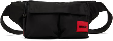Ľadvinka BOSS HUGO Twill Double Flap Pocket Belt Bag Čierna | 50541616, 0