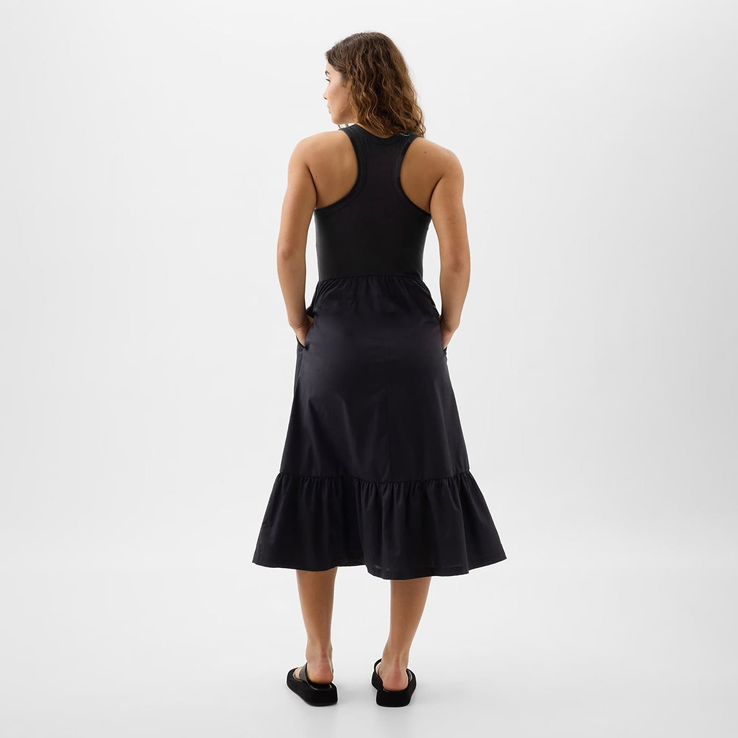 Šaty GAP Dresses K2W Midi Dress Black Čierna | 885258-02, 1